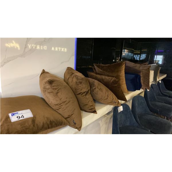 LARGE ASSORTMENT OF THROW CUSHIONS