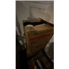 Image 2 : 2 SMALL ULINE SHELF UNITS AND CONTENTS - DRY STORAGE BINS, FOOD PREP INSERTS, POTS & PANS AND 3 C...