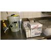 Image 2 : LARGE GROUP OF CLEANING SUPPLIES - DISH WASHER TRAYS, ASSORTED SOAPS, SCRUB PADS, MOP BUCKETS AND...