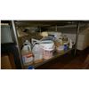 Image 5 : LARGE GROUP OF CLEANING SUPPLIES - DISH WASHER TRAYS, ASSORTED SOAPS, SCRUB PADS, MOP BUCKETS AND...