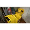 Image 6 : LARGE GROUP OF CLEANING SUPPLIES - DISH WASHER TRAYS, ASSORTED SOAPS, SCRUB PADS, MOP BUCKETS AND...