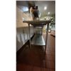 Image 2 : STAINLESS STEEL COMMERCIAL PREP TABLE - APPROX. 57"X 26" X 37" HIGH