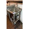 Image 1 : STAINLESS STEEL SMALL BAR SINK - APPROX.15" X 19" X 30" HIGH *BUYER WILL REQUIRE CAPS & TOOLS TO ...
