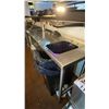 Image 2 : STAINLESS STEEL STAND ALONE BAR STATION WITH TRASH RECEPTACLE  - APPROX. 52" X 18" X 31" HIGH