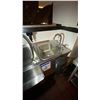 Image 2 : STAINLESS STEEL ICE/BEVERAGE STAND ALONE BAR STATION WITH SINK - APPROX. 56" X 18" X 31" HIGH *BU...