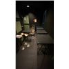 Image 1 : GROUP OF (5) BLACK METAL 24"X 24" X 30" HIGH BISTRO/PATIO TABLES AND (1) BLACK MARBLE TOP TABLE 4...