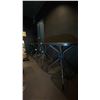 Image 3 : GROUP OF (5) BLACK METAL 24"X 24" X 30" HIGH BISTRO/PATIO TABLES AND (1) BLACK MARBLE TOP TABLE 4...