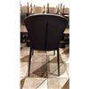Image 4 : CONTEMPORARY WHITE LEATHER WITH BLACK METAL LEGS DINING/SIDE CHAIR