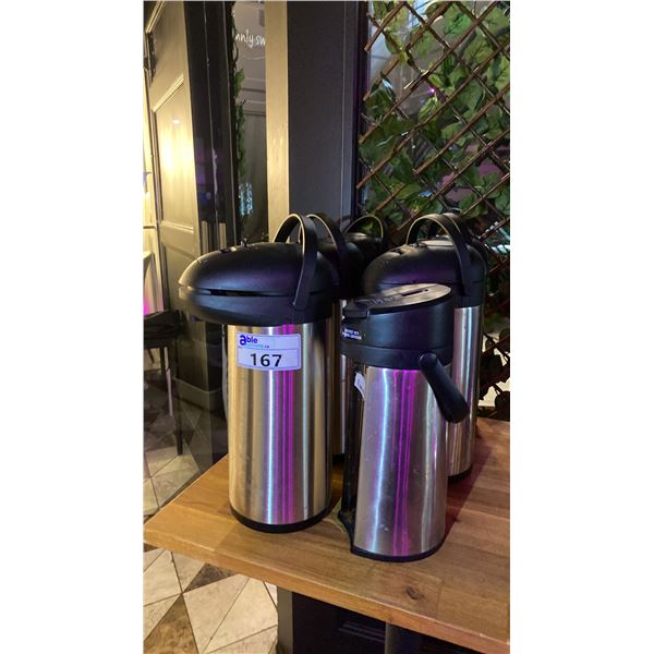 GROUP OF (6) COFFEE PUMP CARAFES
