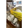 Image 3 : 7 BOXES OF WHITE CERAMIC BOWLS AND SPOONS
