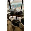 Image 1 : 5 BOXES OF BLACK EARTHENWARE DISHES AND SMALL FROSTED GLASS TEA LIGHT HOLDERS