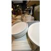 Image 2 : 12 BOXES OF WHITE CERAMIC DISHES - PLATES AND BOWLS