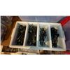 Image 5 : 6 CONTAINERS OF BLACK METAL CUTLERY - KNIVES, FORKS, SPOONS AND CHOP STICKS