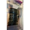 Image 5 : 6 CONTAINERS OF BLACK METAL CUTLERY - KNIVES, FORKS, SPOONS AND CHOP STICKS