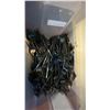Image 7 : 6 CONTAINERS OF BLACK METAL CUTLERY - KNIVES, FORKS, SPOONS AND CHOP STICKS