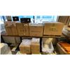Image 1 : 7 BOXES OF ASSORTED WINE GLASSES, WINE CARAFES, MARTINI GLASSES AND COCKTAIL GLASSES