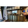 Image 1 : 2 BLACK METAL FLOOR TO CEILING MOUNTED WINE/DISPLAY/STORAGE SHELVING UNIT EACH ONE MEASURES APPRO...