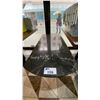 Image 1 : BLACK & GREY MARBLE TOP COCKTAIL TABLE WITH BLACK METAL LEGS 44" X 20" X 24" HIGH