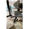 Image 2 : BLACK & GREY MARBLE TOP COCKTAIL TABLE WITH BLACK METAL LEGS 44" X 20" X 24" HIGH