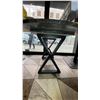 Image 3 : BLACK & GREY MARBLE TOP COCKTAIL TABLE WITH BLACK METAL LEGS 44" X 20" X 24" HIGH