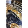 Image 3 : BLACK & BROWNISH MARBLE TOP COCKTAIL TABLE WITH BLACK METAL LEGS 42" X 22" X 24" HIGH
