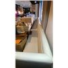 Image 2 : WHITE LEATHER UPHOLSTERED BOOTH/BENCH SEATING - CONSISTS OF (1) 7FT SECTION AND (2) 7FT CORNER SE...