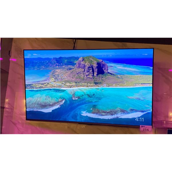 55" TCL TV WITH WALL MOUNT *NO REMOTE* *BUYER WILL REQUIRE LADDER & TOOLS TO DETACH FROM WALL*