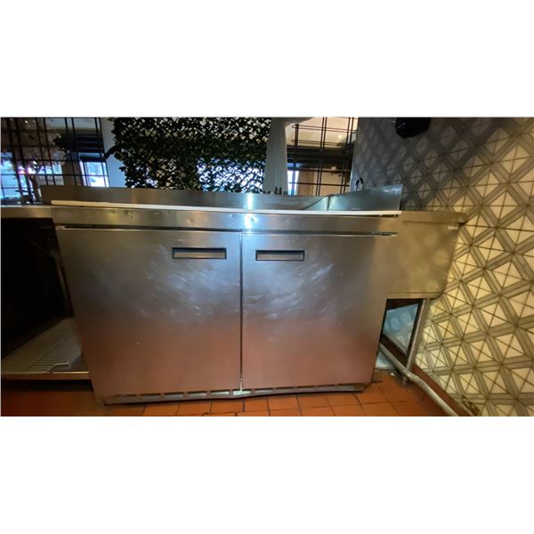 STAINLESS STEEL COMMERCIAL REFRIGERATED PREP STATION WITH SINK *BUYER MUST BRING ALL TOOLS/EQUIPM...