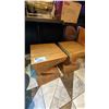 Image 3 : PAIR GREY HOUR GLASS SHAPED SIDE TABLES, PAIR SWIRL SQUARE SIDE TABLES AND GREY FABRIC WITH BRASS...