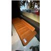 Image 2 : ORANGE VELVET UPHOLSTERED LOUNGER BENCH SEAT WITH 1 CUSHION - APPROX.6 1/2FT X 2FT X 1 1/4FT HIGH