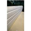 Image 4 : WHITE LEATHER UPHOLSTERED BENCH SEAT - APPROX. 6FT