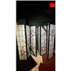 Image 1 : 2 JAPANESE 4 PANEL SCREEN ROOM DIVIDERS WITH CHERRY BLOSSOM SCENE