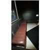 Image 3 : GROUP OF 3 BROWN VINYL UPHOLSTERED WITH BLACK METAL LEGS BENCH SEATS - APPROX. 3 1/4FT LONG