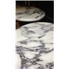 Image 6 : 3 PCS MARBLE TOP COFFEE & END TABLE SET WITH BRASS BASES-