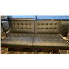 Image 1 : BLACK VINYL UPHOLSTERED WITH CHROME LEGS CONVERTIBLE SOFA BED