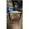 Image 3 : GREY MARBLE TOP COFFEE TABLE WITH BRASS FINISH BASE - APPROX.4FT X 2FT X 1 1/2FT HIGH