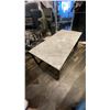 Image 2 : GREY MARBLE TOP COFFEE TABLE WITH BRASS FINISH BASE - APPROX.4FT X 2FT X 1 1/2FT HIGH
