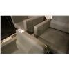 Image 4 : GROUP OF (3) GREY & CHROME BARBER/SALON CHAIRS *SOME WEAR PRESENT*