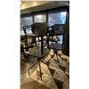Image 1 : 3PCS.SET  BLACK METAL SMALL PATIO TABLE & 2 CHAIRS (3 SETS)