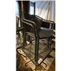 Image 2 : 3PCS.SET  BLACK METAL SMALL PATIO TABLE & 2 CHAIRS (3 SETS)