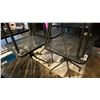 Image 3 : 3PCS.SET  BLACK METAL SMALL PATIO TABLE & 2 CHAIRS (3 SETS)