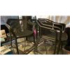Image 4 : 3PCS.SET  BLACK METAL SMALL PATIO TABLE & 2 CHAIRS (3 SETS)