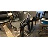 Image 1 : GROUP OF (8) BLACK METAL OUTDOOR PATIO CHAIRS