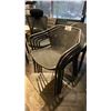 Image 2 : GROUP OF (8) BLACK METAL OUTDOOR PATIO CHAIRS