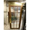 Image 1 : GROUP OF (9) SOLID OAK DOORS WITH 13 GLASS PANELS - 1/2" THICK X 34" WIDE X 79" TALL