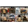 Image 2 : 6 TIER BLACK METAL SHELF UNIT AND CONTENTS - ASSORTED ELECTRONICS AND MISCELLANEOUS ITEMS