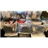 Image 3 : 6 TIER BLACK METAL SHELF UNIT AND CONTENTS - ASSORTED ELECTRONICS AND MISCELLANEOUS ITEMS