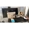 Image 1 : TABLE TOP OF ASSORTED COMPUTER ACCESSORIES AND 43" SAMSUNG MONITOR