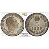 Image 1 : AUSTRIA: Franz Josef I, 1848-1916, AR 5 kreuzer, 1859-A, PCGS UNC details