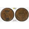 Image 1 : DENMARK: Christian IX, 1863-1906, AE ore, 1878, PCGS MS62 BN